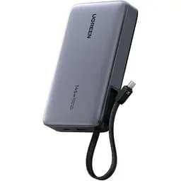 УМБ Ugreen 20000mAh 145W PD3.1.QC, USB-A,USB-С IN/OUT, with built in USB-C cable (PB551) Gray