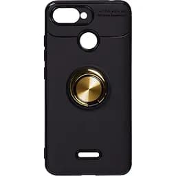 Чохол-накладка Toto Car Magnetic Ring TPU Case Xiaomi Redmi 6A Black/Gold
