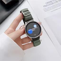 Браслет для Samsung Galaxy Watch 4 - зелений Watchbands Cloth Wave ширина кріплення 20мм нейлоновий (WB037-9167169) - мініатюра 3