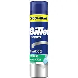 Гель для гоління Gillette Series для чутливої ​​шкіри з алое вера 240 мл