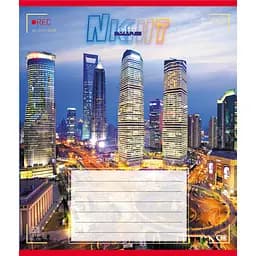 Зошит учнівський "Вогні міста" Leader 024-560145L-1 в лінію, 24 аркуші