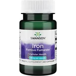 Фумарат заліза Swanson Iron Ferrous Fumarate 18 мг 60 капсул (100-11-5262384-20)
