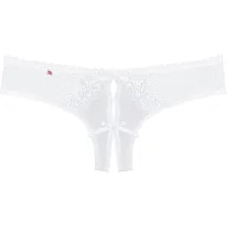 Кружевные трусики с доступом Obsessive Alabastra S/M, белый