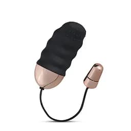 Віброяйце Teazers Ribbed Vibrating Egg, 8 см (чорний)