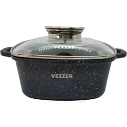 Кастрюля Vezzer квадратная с крышкой 24 см 4.5 л черная (VZ8009)