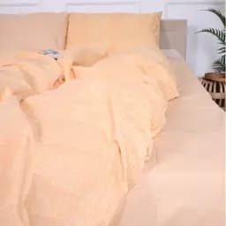 Простирадло MirSon Бязь 17-4780 Argentei 200x220 см світло-помаранчеве (2200008966553) - мініатюра 5