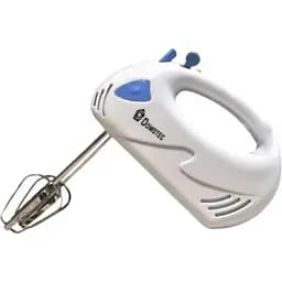 Ручной миксер Domotec MS-1355 с насадками для теста 7 скоростей 200Вт Белый