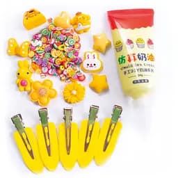 Набір для творчості Vladi Toys Клей з кабашонами. Заколки жовті VT4600-02 Різнокольоровий shop (4820234767731) - мініатюра 2