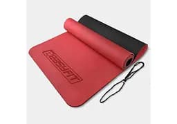 Коврик для йоги и фитнеса EasyFit TPE+TC 6 мм двухслойный красный-черный (EF-1924-RB)