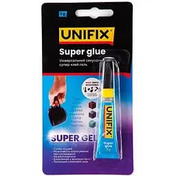 Супер клей універсальний секундний для швидкого склеювання Unifix 3 г гель