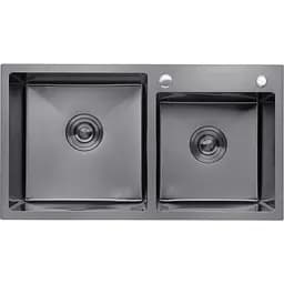 Кухонная мойка Kroner KRP Schwarze - 7843ZHM PVD (3,0/1,0 мм) (CV022797)