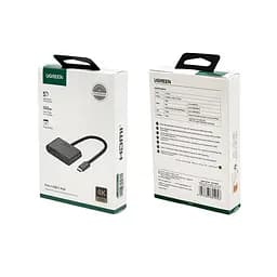 USB-хаб UGREEN USB-C to HDMI + VGA +USB 3.0 Adapter with PD (Space Gray) (UGR-50505) - мініатюра 2