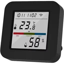 Розумний Wi-Fi датчик температури та вологості повітря Tuya SmartLife Model №4 wifi термометр гігрометр + IR Remote Black