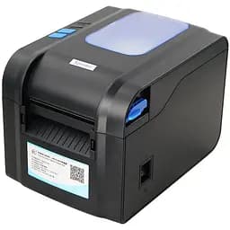 Друкарка етикеток Xprinter XP-370B (термодрук, 152 мм/с, стрічка 82 мм, 203 DPI, USB+Serial, чорний) - мініатюра 2