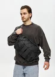 Мужская сумка-бананка под ноутбук Sambag Urban Pro черная 46×26 см (51411264m)