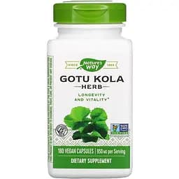 Натуральна добавка Nature's Way Gotu Kola Herb 950 mg, 180 вегакапсул