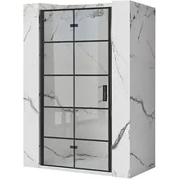 Душові двері Rea Molier 110 black REA-K5660, прозорий, чорний матовий