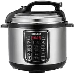 Мультиварка-скороварка Edler ED-PC1806 Black/Silver 900W кнопочное управление чаша 5л дисплей 16 программ