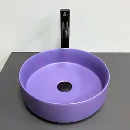Умивальник VBI Prato lavender matt накладний VBI-011412, Синій - мініатюра 2