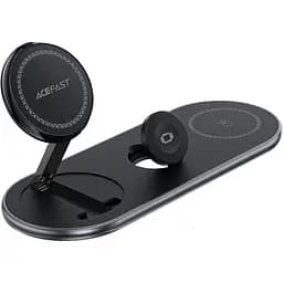 Бездротовий зарядний пристрій Acefast E19 Qi2 3-in-1 Black