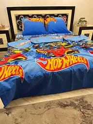 Постельное белье хлопок Хотвилс Полутораспальное 150 x 220 Бязь 50 х 70 Голубое