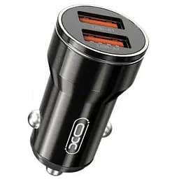 Автомобильное зарядное устройство XO CC48 Smart Dual USB Metal Universal Car Charger Черный