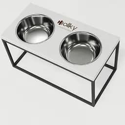 Hollky Base L — миски на підставці для середніх і великих собак (2 × 0,95 л, висота 20 см) - мініатюра 6