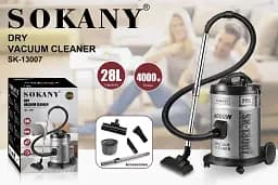 Професійний пилосос SOKANY SK-13007 з мішком 28 л, сталь - мініатюра 4
