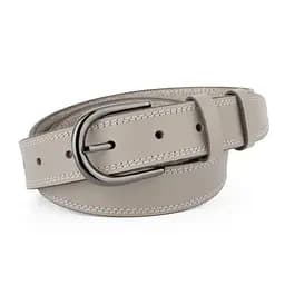 Ремень женский кожаный под джинсы SF-3554 XXL мокко  прошитый (145 см)