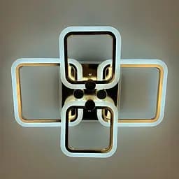 Золота LED люстра на 2+2 ріжки квадратної форми Line.F A 2503/2+2 RGB GD - мініатюра 4