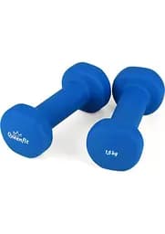 Гантелі для фітнесу неопренові Gymtek Queenfit 2х1,5кг світло-синій - мініатюра 2