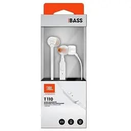 Гарнітура провідна JBL T110 стерео T110WHT біла JBLT110WHT
