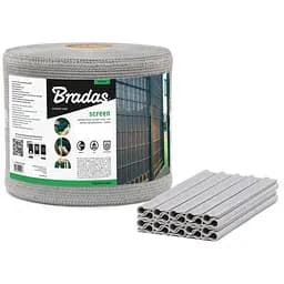 Лента для забора Bradas 19 см х 36 м 200г/м.кв + клипсы 20 шт TOB2001936LGY 