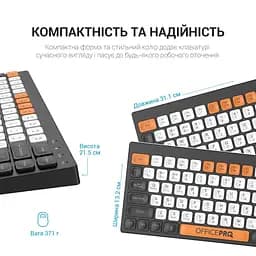 Клавіатура OfficePro SK955B Wireless Black (SK955B) - мініатюра 6