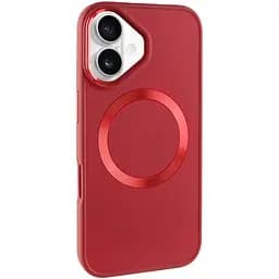 Чохол Epik TPU Bonbon Metal Style with MagSafe для Apple iPhone 16, 6.1 Червоний/Red