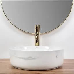 Умивальник Rea Sami nature marble накладний мармур REA-U6606, Мармур - мініатюра 5