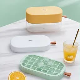 Форма для льоду з кришкою МВМ My Home 28 секцій 13.2х3.8х24 см зелена (KP-64 GREEN) - мініатюра 3