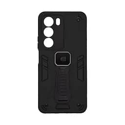 Чехол для Realme C71 4G, Proover, черный, с подставкой и магнитом, противоударный, ударопрочный, бронированный, панель-накладка, защита всего корпуса, термополиуретан (TPU) + поликарбонат (PC), ArmorStandart (ARM86748)