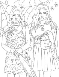 Розмальовка #Girls#Fashion#Party - мініатюра 4