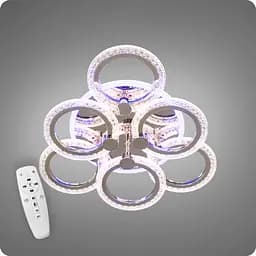 Люстра світлодіодна 517 Dlight 3color з пультом 80Вт Хром (01857)