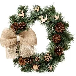 Вінок Novogod'ko Небесна пошта з декором 17.5 см зелений (904490)