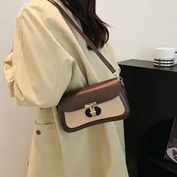 Жіноча сумка через плече крос-боді з екошкіри Lilly P2-1601DB Коричнева - мініатюра 6