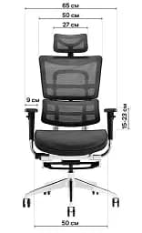 Офісне крісло GT Racer чорне (X-802L Black (W-21 B-41)) - мініатюра 7