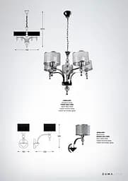 Настінний світильник Zuma Line JEWELLERY W1550-01A-F4B3 - мініатюра 3