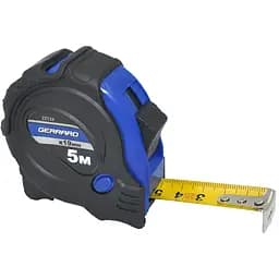 Рулетка Gerrard 19 мм 5 м гумовий корпус (131256)