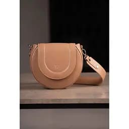 Жіноча шкіряна сумка Mandy карамель краст