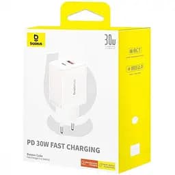 МЗП Baseus Cube Pro Fast Charger PD30W (1USB-A/1C) (P10111404) Moon White - мініатюра 2