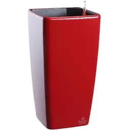 Вазон Plastkon Quadrato Flower Lover зі зрош.сист. 22x22x41 см червоний