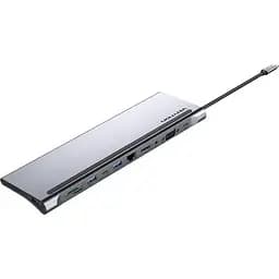 Usb-хаб Vention Multi-function Usb-C to HDMI / VGA / Usb-C Gen 1 / Usb 3.0x2 / Usb 2.0 / RJ45 / SD / TF / TRRS 3.5mm / PD Docking Station 0.25m