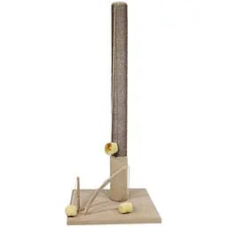 Дряпка Lucky Pet Велетень сизаль сірий тканина бежева 36х36х85 см